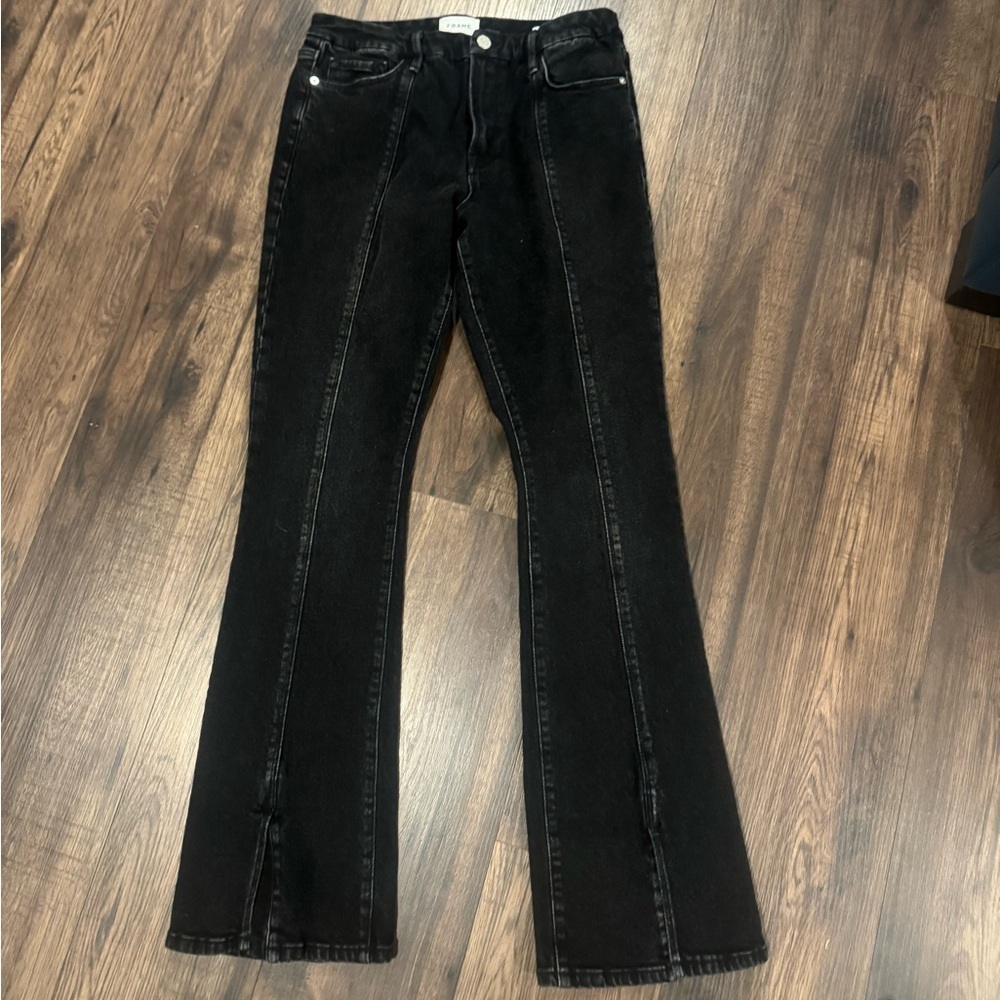 Like New Frame Le Mini Boot Split Bottom Jeans Sz… - image 2